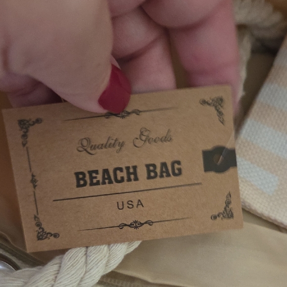 Nautical Anchor Canvas Tote Bag - Cream and Black - Picture 3 of 3